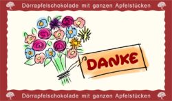 Dörrapfelschokolade 70g "Danke"