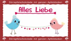 Dörrapfelschokolade 70g "Alles Liebe"